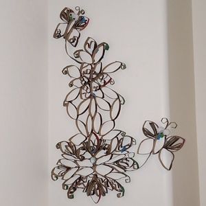 Toilet paper roll wall art